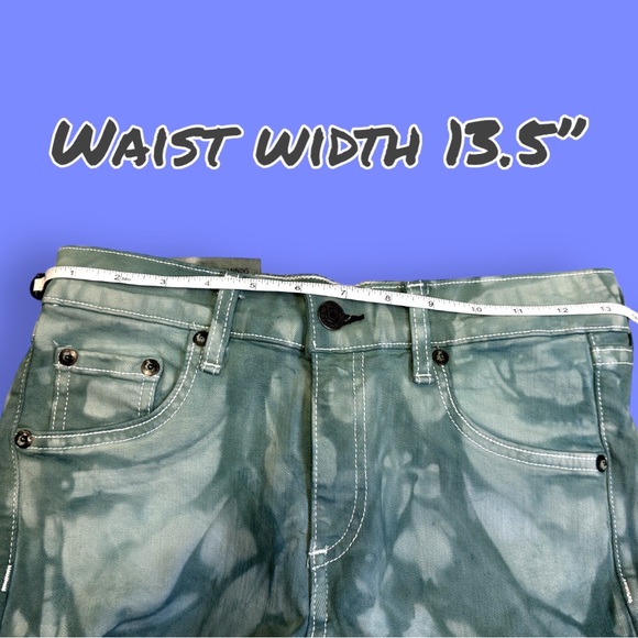 Originally NWT White Skinny Jeans Now Hand Marble Dyed in Sage Green. Size 27 - Picture 3 of 8